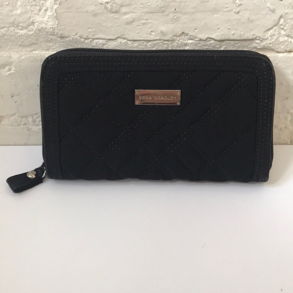 Vera Bradley Zippered Georgia Wallet - Black